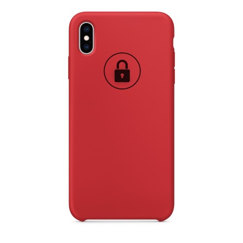 Dėklas "Silicone Case" skirtas iPhone Xs Max / Red Product / su įpakavimu