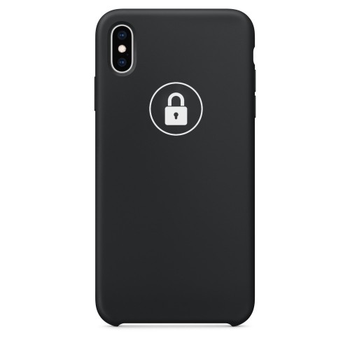 Dėklas "Silicone Case" skirtas iPhone Xs Max / Black / su įpakavimu