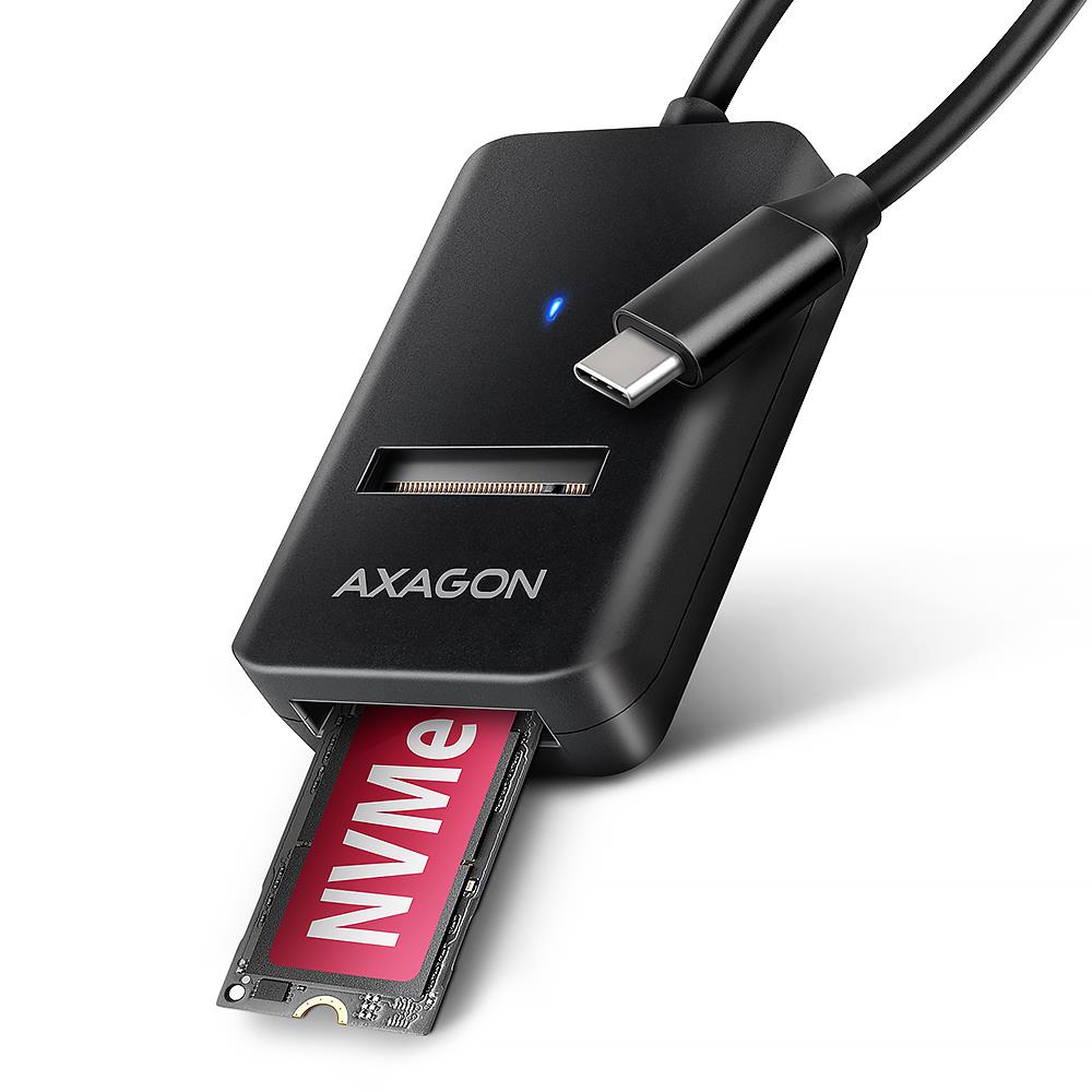SSD disko USB-C M.2 10Gbps adapteris 0.1m ADM2-CM Axagon
