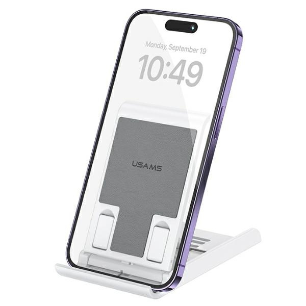 USAMS Sulankstomas stalinis stovas telefonui/planšetei baltas ZJ073ZJ02 (US-ZJ073)