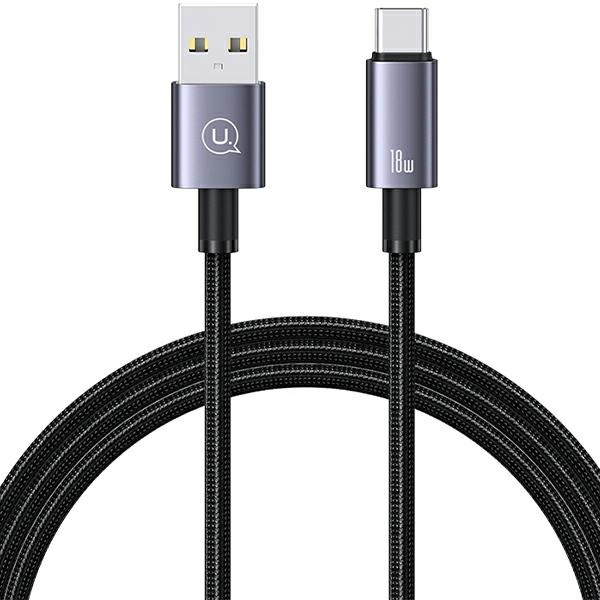 USAMS Laidas USB na USB-C 3A 1,2m Fast Charging plieno SJ663USB01 (US-SJ663)