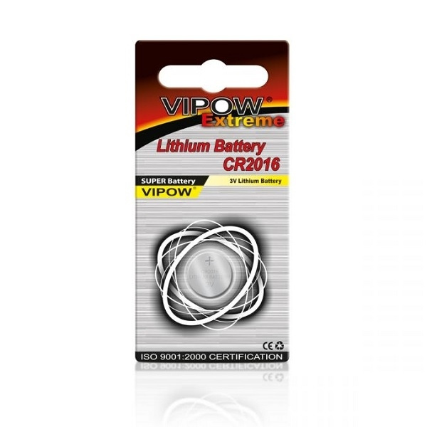 Baterija VIPOW Extreme CR2016 1 vnt