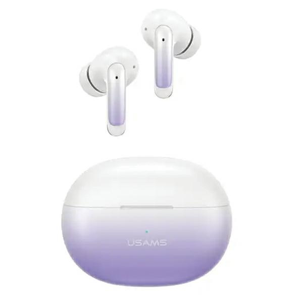 USAMS Ausinės Bluetooth 5.3 TWS X-don series ENC belaidės violetinis gradientas BHUENCXD04 (US-XD19)