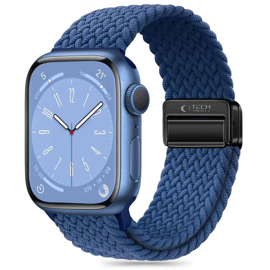 TECH-PROTECT NYLONMAG APPLE WATCH 4 / 5 / 6 / 7 / 8 / 9 / SE / ULTRA 1 / 2 (42 / 44 / 45 / 49 MM) MONTEGO MĖLYNAS