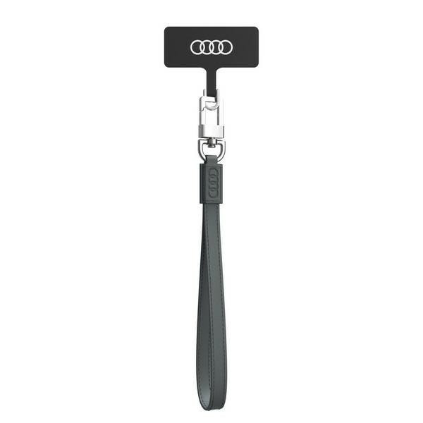 Audi universalus telefono dirželis 28cm 10mm odinis pilkas AU-HSLSL-GT/D1-GY