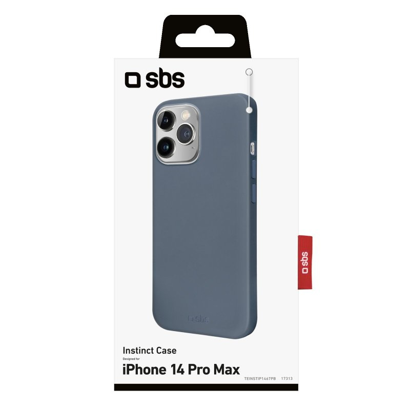 SBS Mėlynas Instinct Dėklas Rigid, velvet touch, skirtas iPhone 14 Pro Max
