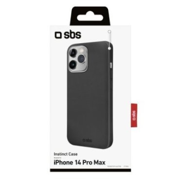 SBS Juodas Instinct Dėklas Rigid, velvet touch, skirtas iPhone 14 Pro Max