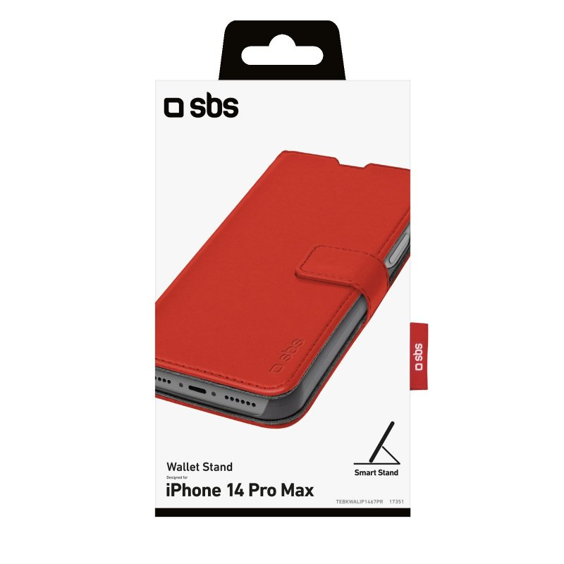SBS Piniginės tipo dėklas knygutės tipo dizainas, skirtas iPhone 14 Pro Max