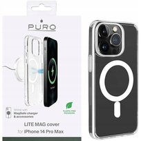 PURO LITEMAG - iPhone 14 Pro Max MagSafe Dėklas (skaidrus)