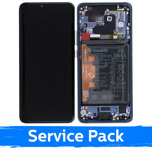 Ekranas skirtas Huawei Mate 20 Pro su rėmeliu / Blue / (Service Pack)