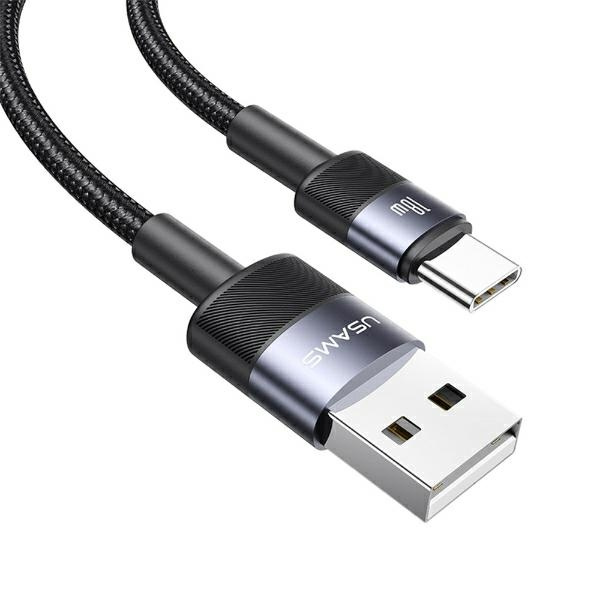 USAMS SET Laidas USB į USB-C 3A 1.2m Fast Charging plieninis 30 vnt. SJ718ZJ01 (US-SJ718)