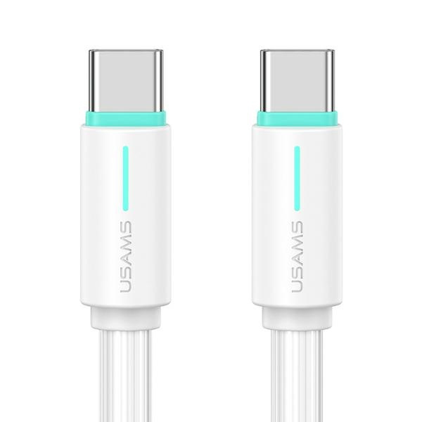 USAMS Laidas USB-C/USB-C 1m SJ734 60W baltas YU Series SJ734USB02 (US-SJ734)