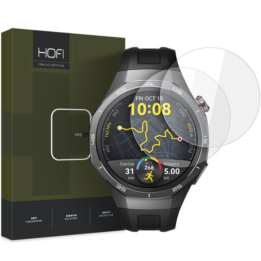 GRŪDINTAS STIKLAS HOFI GLASS PRO+ 2-PACK HUAWEI WATCH GT 5 PRO (46 MM) SKAIDRUS