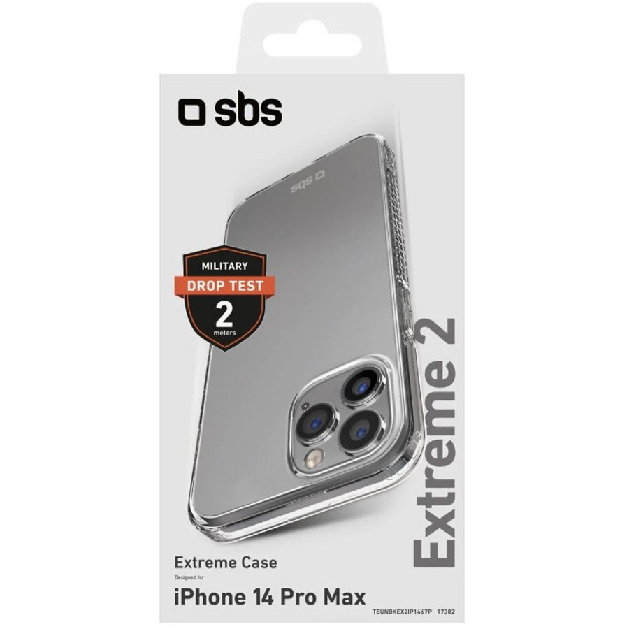 SBS Extreme X2 Dėklas iPhone 14 Pro Max skaidrus