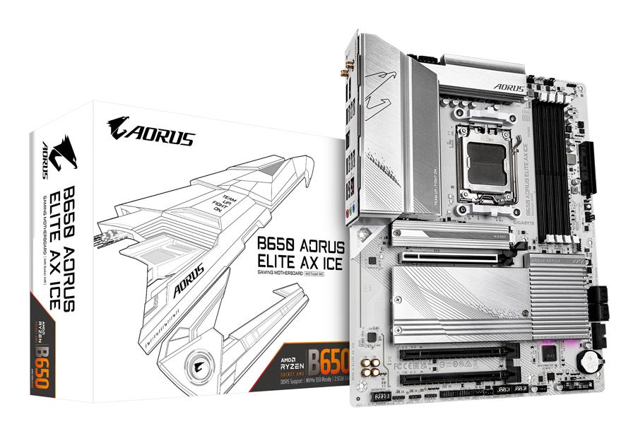 Pagrindinė plokštė GIGABYTE B650 AORUS ELITE AX ICE AMD B650 SAM5 ATX DDR5