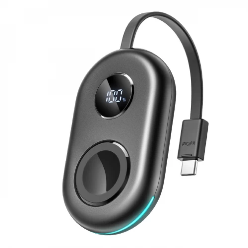 Power Bank Joyroom "JR-W09" Juodas 2500mAh (belaidis įkrovimas) + integruotas Type-C laidas