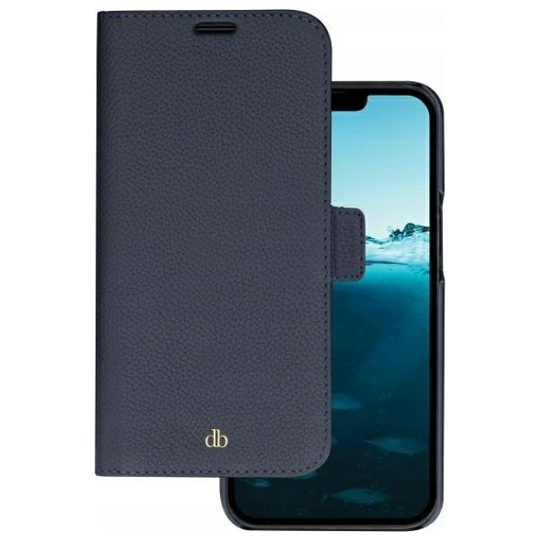 Dėklas dbramante 1928 New York 2w1 Wallet iPhone 14 Pro mėlynas