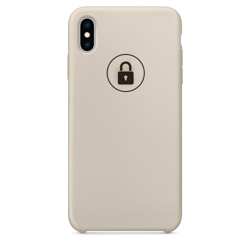 Dėklas "Silicone Case" skirtas iPhone Xs Max / Stone / su įpakavimu