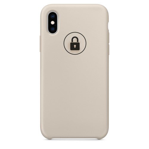 Dėklas "Silicone Case" skirtas iPhone X (XS) / Stone / su įpakavimu