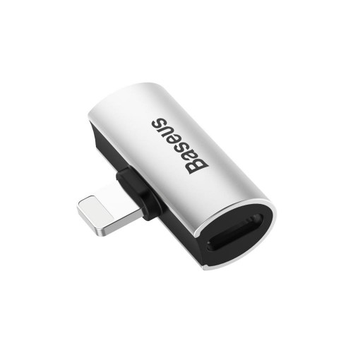 Adapteris Baseus L46 baltas (įėjimas Lightning / išėjimas 2x Lightning)