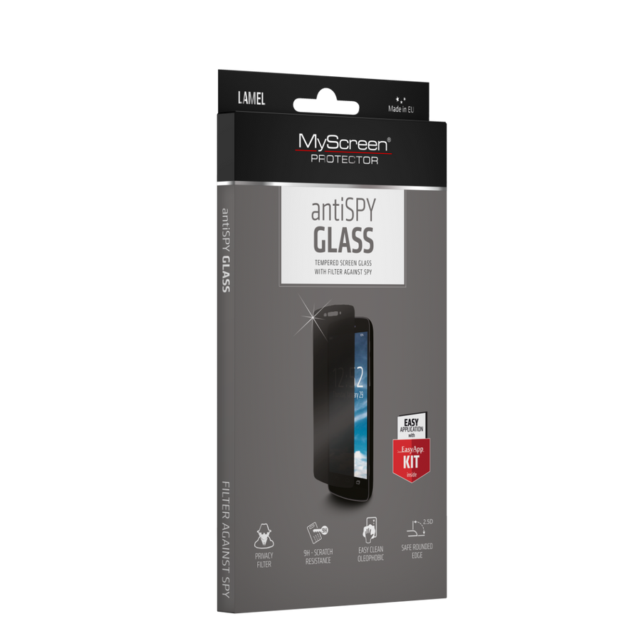 Grūdinto stiklo apsauga MyScreen antiSPY su montavimo rinkiniu Apple iPhone 16 Plus 6.7"