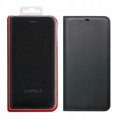 OnePlus 5 atverčiamas dėklas (juodas) Pažeista pakuotė