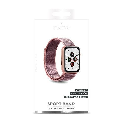 PURO nailoninis dirželis skirtas Apple Watch 42/44/45 (rožinis)