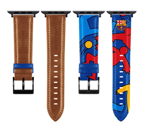 FC Barcelona Apple Watch Band Natūrali oda 44/45" OCFCBAWBSP45 SP