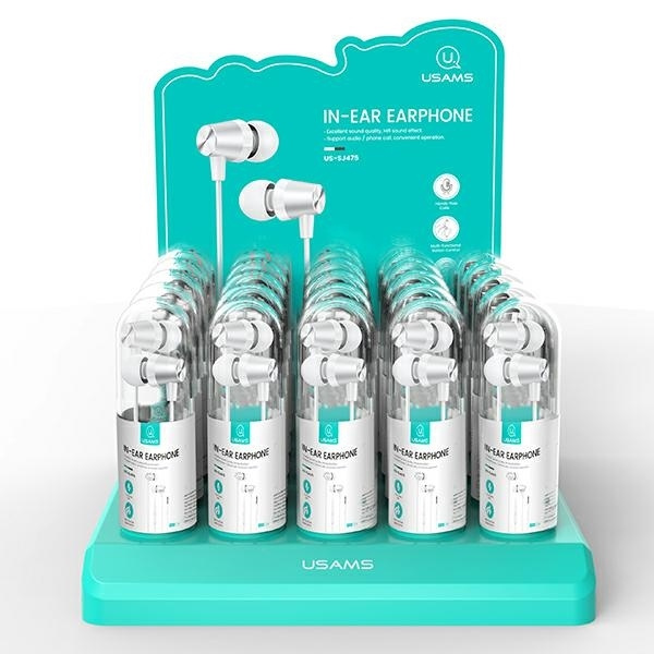 USAMS rinkinys 30 vnt. ausinės EP-42 3,5 mm baltas SJ475HSTZ02