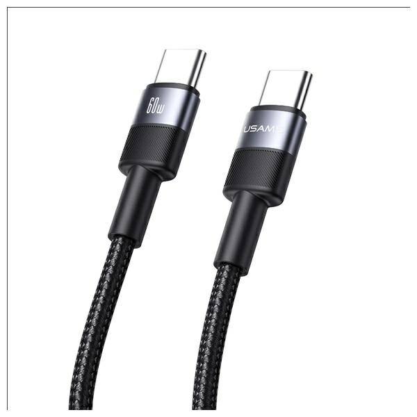 USAMS Laidas USB-C į USB-C 60W 1.2m Aluminum Alloy Data Cable SY Series SJ724USB01 (US-SJ724)