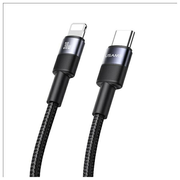 USAMS Laidas USB-C į Lightning 30W 1.2m Aluminum Alloy Data Cable SY Series SJ729USB01 (US-SJ729)
