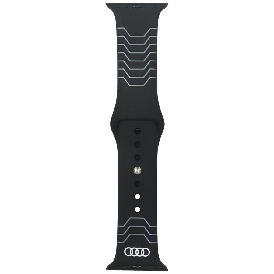 Dirželis Audi Geometric Pattern Silicone Watch Strap skirtas Apple Watch 40/41/42mm juodas