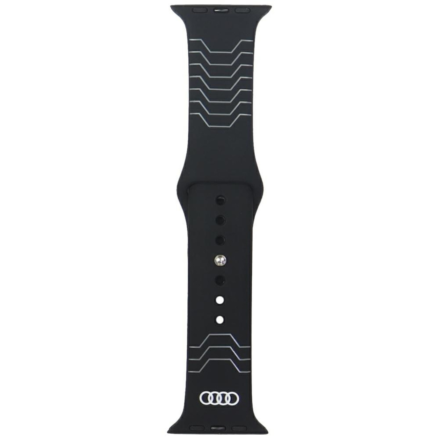 Dirželis Audi Geometric Pattern Silicone Watch Strap skirtas Apple Watch 44/45/46/49mm juodas