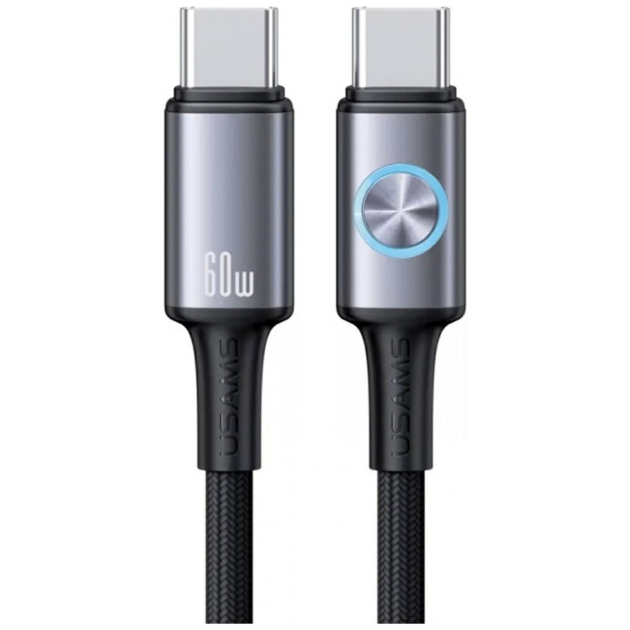 Laidas USAMS Huan Series SJ752 60W USB-C į USB-C 1,2 m tamsus