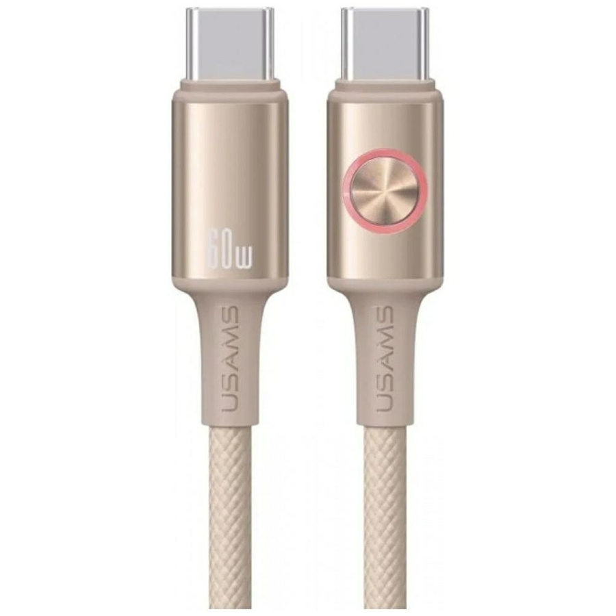Laidas USAMS Huan Series SJ752 60W USB-C į USB-C 1,2 m titaninis