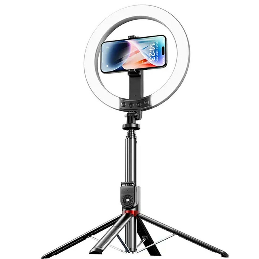 Telefono laikiklis z lampą USAMS ZB323 10-calowa 1200mAh 2,3m juodas