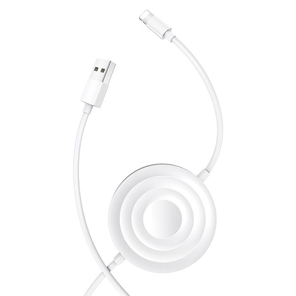 USAMS belaidis įkroviklis US-CC096 10Wz laidu lightning baltas CC96WH02