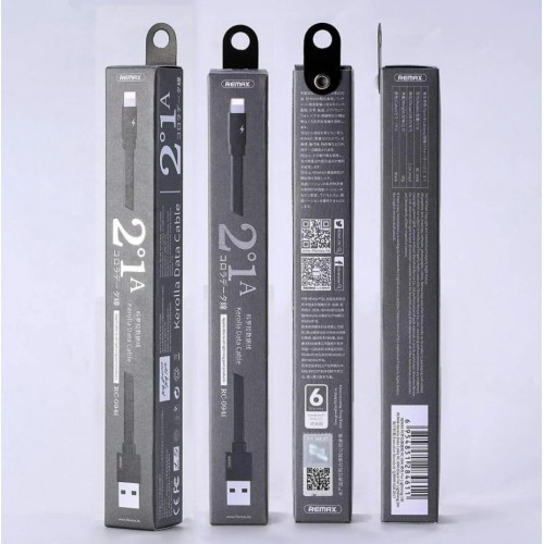 USB kabelis Remax "Kerolla" RC-094i juodas "Lightning" 100cm