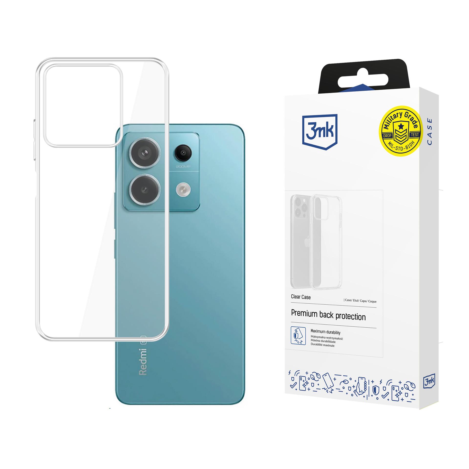 3mk Clear dėklas, skirtas Xiaomi Redmi Note 13 5G, skaidrus