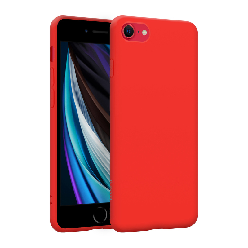 Crong Color Cover - dėklas iPhone SE (2022/2020) / 8 / 7 (raudonas)