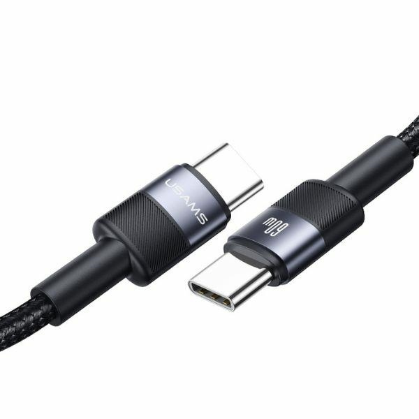 USAMS laidas USB-C į USB-C rinkinys 30 vnt. 60W 1,2m pintas SJ724ZJ01 (US-SJ724) SET 30PCS