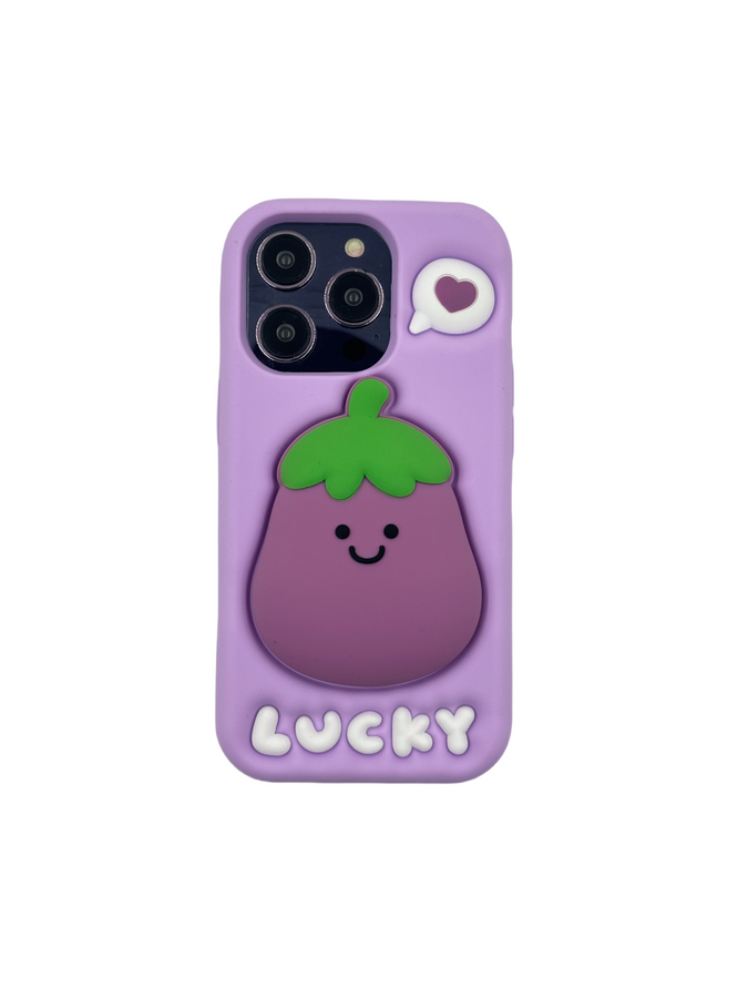 Dėklas 3D EGGPLANT SU LAIKLIU IPHONE 13 PRO