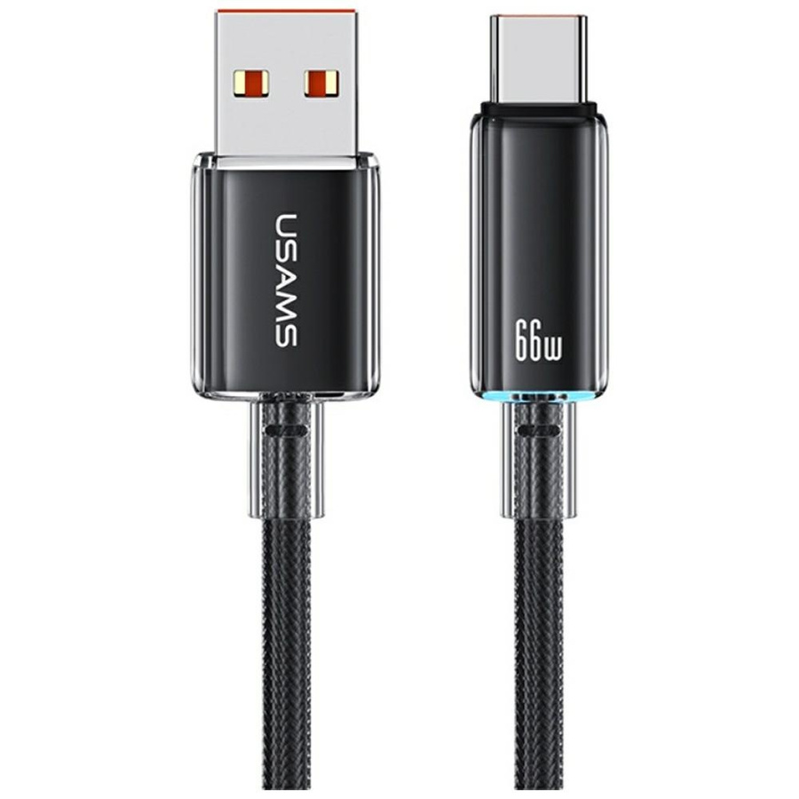 USAMS laidas Cloud Series US-SJ658 6A USB-A į USB-C 1,2m juodas