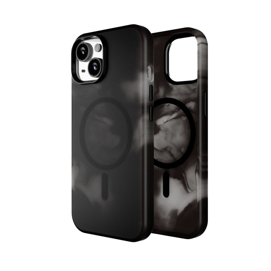 iPhone 15 Pro Max Puro AQUA lankstus plastikinis dėklas - suderinamas su MagSafe - juodas