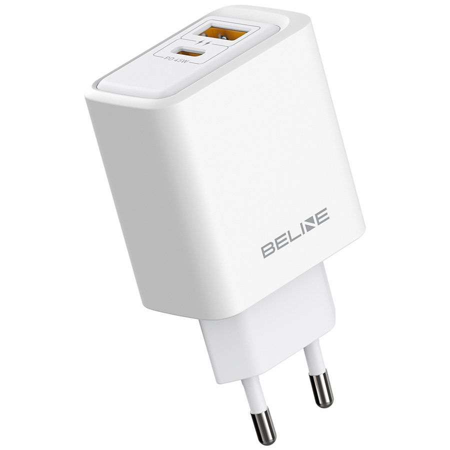 Tinklo įkroviklis Beline 45W USB-A/USB-C BLN2CW45 baltas