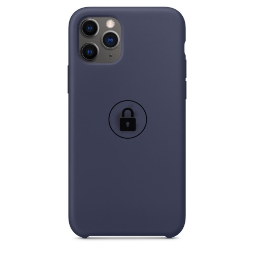 Dėklas "Silicone Case" skirtas iPhone 11 Pro Max / Midnight Blue / su įpakavimu