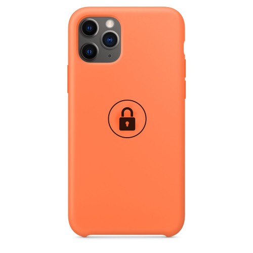Dėklas "Silicone Case" skirtas iPhone 11 Pro / Orange / su įpakavimu