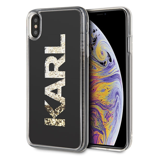 Karl Lagerfeld KLHCI65KAGBK iPhone Xs Max juodas Karl logo Glitter
