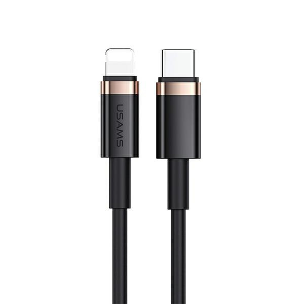 USAMS Laidas U63 USB-C na Lightning 1,2m20W PD Fast Charge juodas SJ484USB01 (US-SJ484)