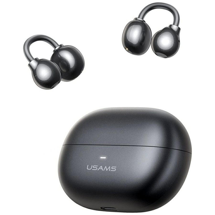 Bluetooth ausinės USAMS Echo R02 Clip-on belaidės pilkas